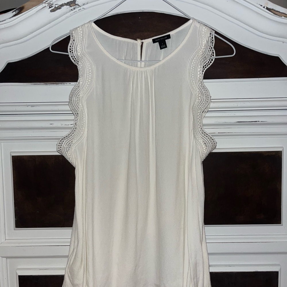 Elegant Cream Sleeveless Top